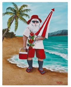 Beachen Santa - painting of the Week